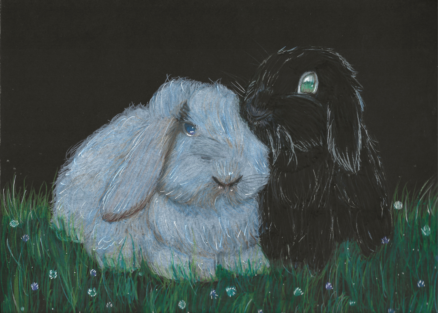 Yin-Yang Bunnies Print