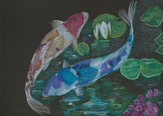 Colorful Koi Fish Print